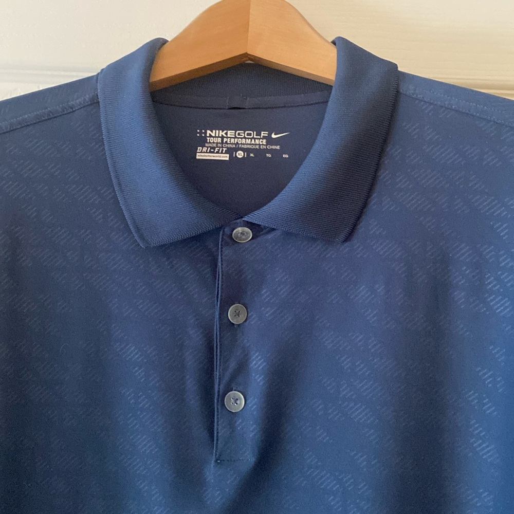 Nike GOLF polo in slate blue Dri-Fit Sz XL